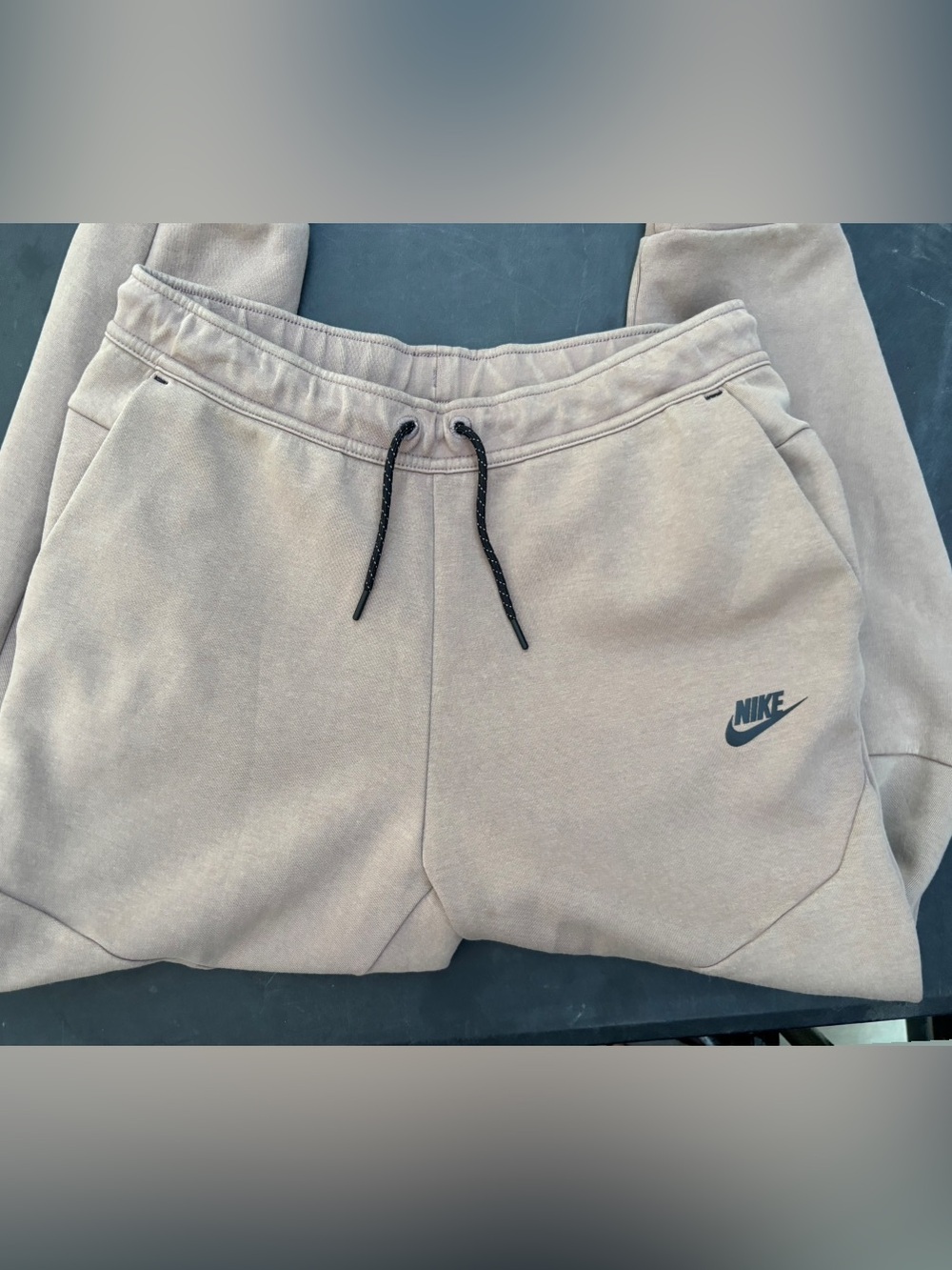 Nike tech Tan Fleece Sweatpants with Drawstring